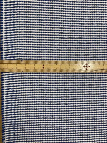 画像2: 生地:綿ポリ細かいチェック柄ポコポコ織り(ブルー/白) (2)