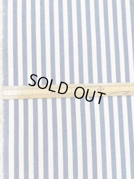 画像2: 生地：綿100％ヒッコリー柄コットン（紺／白） (2)