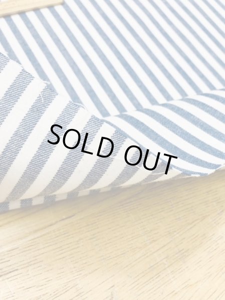 画像5: 生地：綿100％ヒッコリー柄コットン（紺／白） (5)