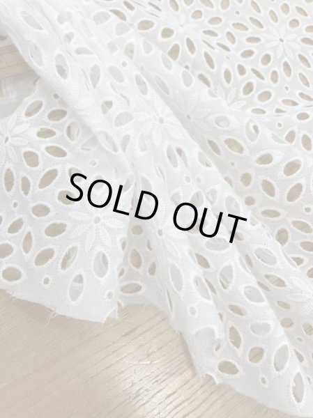画像6: 生地:綿花柄両耳スカラップ刺繍レース(白) (6)