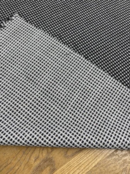 画像3: 生地:ポリエステルラメ入りジャガード(濃紺/白) (3)