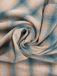 画像6: 生地：綿100％オンブレチェック柄ゆる編み（オレンジ／ブルー） (6)
