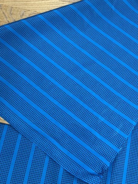 画像3: 生地：ドットストライプ柄ポリエステル（ブルー） (3)