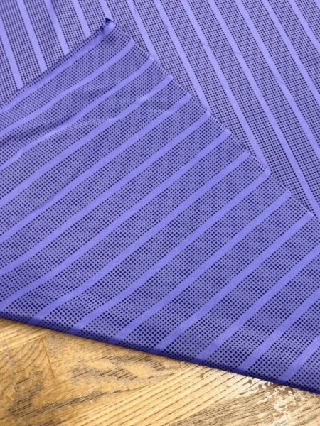 画像3: 生地:ドットストライプ柄ポリエステル(パープル) (3)