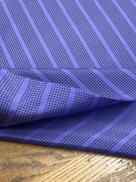 画像4: 生地:ドットストライプ柄ポリエステル(パープル) (4)