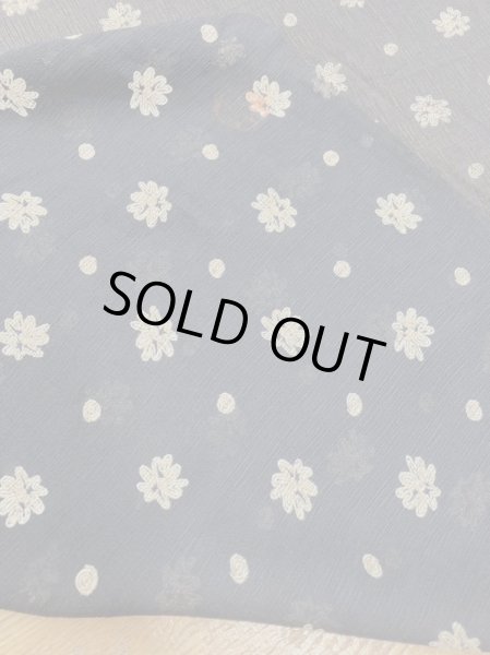 画像3: 生地:プリント楊柳ポリエステル(黒/ベージュ) (3)