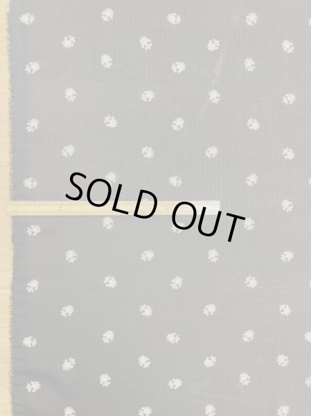 画像1: 生地：ストライプ織りプリントポリエステル（黒／ベージュ） (1)