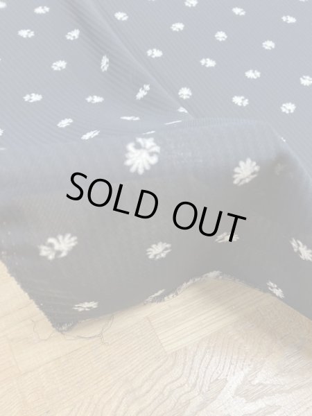 画像5: 生地：ストライプ織りプリントポリエステル（黒／ベージュ） (5)