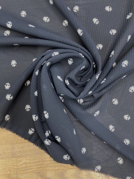 画像7: 生地:ストライプ織りプリントポリエステル(黒/ベージュ) (7)