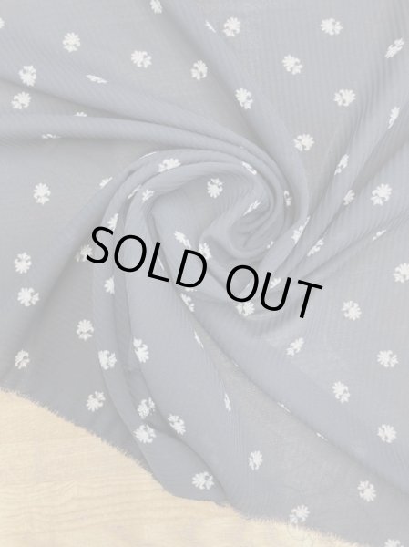 画像7: 生地：ストライプ織りプリントポリエステル（黒／ベージュ） (7)