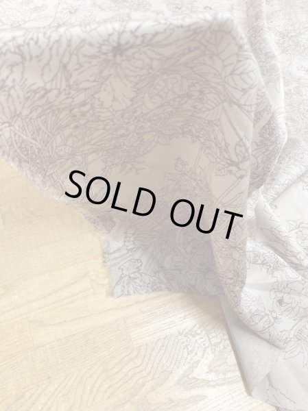 画像7: 生地:花柄プリントシルク調ポリエステル(ピンクベージュ/茶) (7)