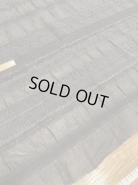 画像3: 生地:綿ポリラメ入りクラッシックボーダーレース(黒) (3)