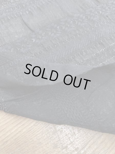 画像5: 生地:綿ポリラメ入りクラッシックボーダーレース(黒) (5)