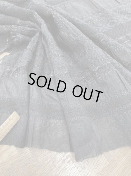 画像6: 生地:綿ポリラメ入りクラッシックボーダーレース(黒) (6)