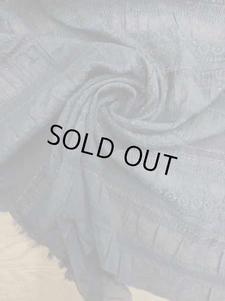 画像8: 生地:綿ポリラメ入りクラッシックボーダーレース(黒) (8)