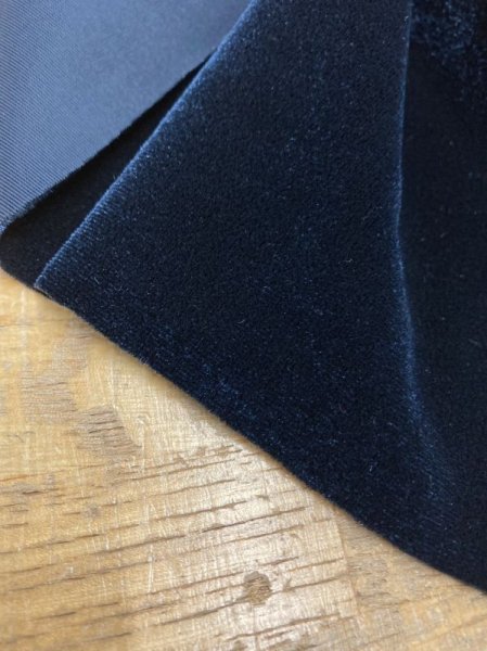 画像5: 生地:ポリエステル100%2wayベロアニット(ダークブルー) (5)