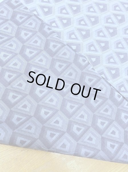 画像5: 生地:綿100%スクエア柄ジャガード(ブルー/水色) (5)