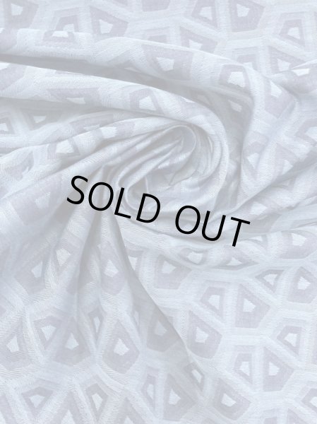 画像7: 生地:綿100%スクエア柄ジャガード(ブルー/水色) (7)