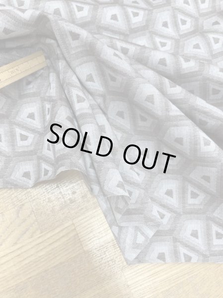 画像6: 生地:綿100%スクエア柄ジャガード(ベージュ/茶) (6)