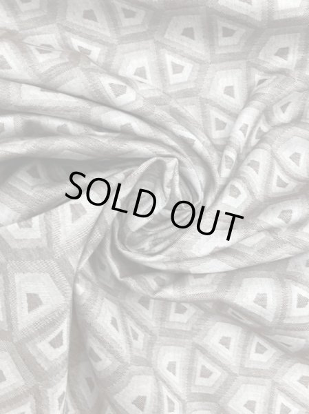 画像7: 生地:綿100%スクエア柄ジャガード(ベージュ/茶) (7)