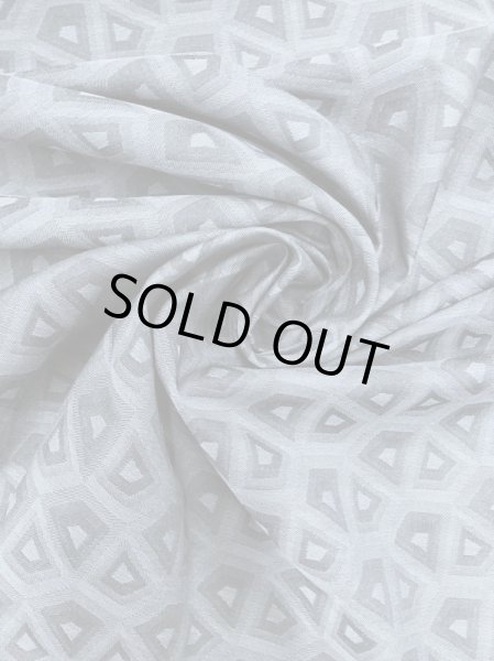 画像7: 生地：綿100％スクエア柄ジャガード（薄グレー／グレー） (7)