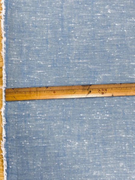 画像2: 生地:綿100%ネップ入りダンガリー(サックス) (2)