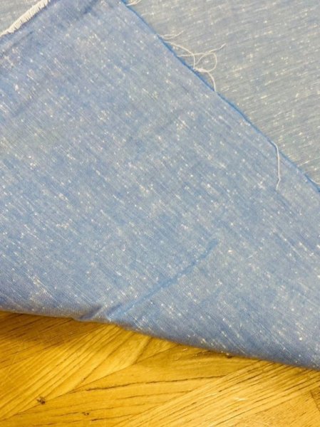 画像5: 生地:綿100%ネップ入りダンガリー(サックス) (5)