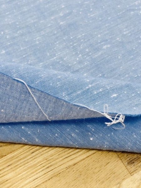 画像4: 生地:綿100%ネップ入りダンガリー(サックス) (4)