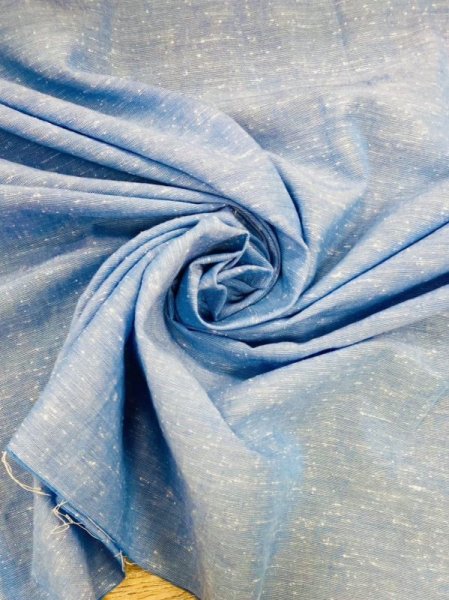 画像7: 生地:綿100%ネップ入りダンガリー(サックス) (7)