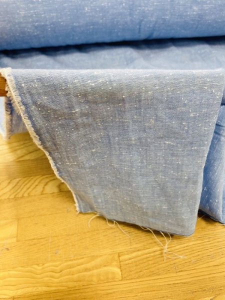 画像3: 生地:綿100%ネップ入りダンガリー(サックス) (3)