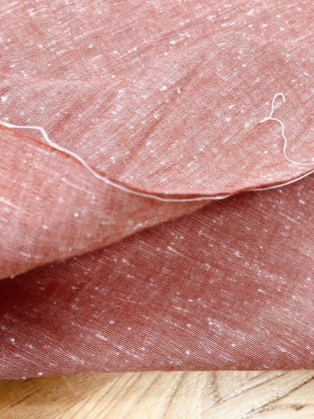 画像3: 生地:綿100%ネップ入りダンガリー(赤) (3)