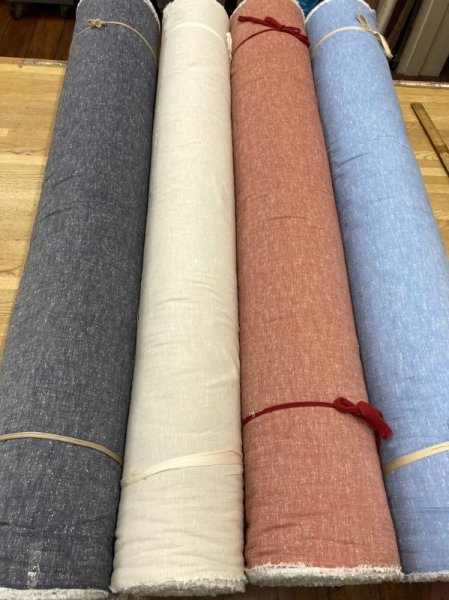 画像8: 生地:綿100%ネップ入りダンガリー(アイボリー) (8)