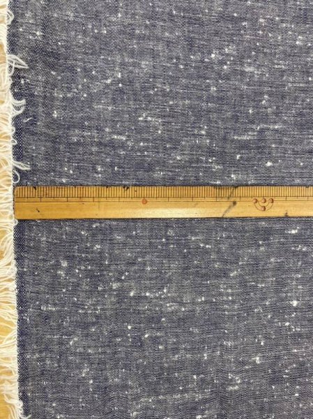 画像2: 生地:綿100%ネップ入りダンガリー(紺) (2)
