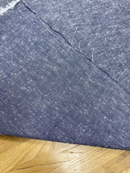 画像3: 生地:綿100%ネップ入りダンガリー(紺) (3)