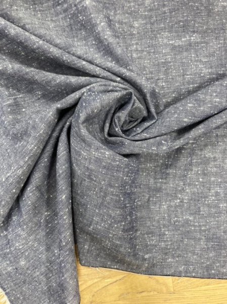 画像6: 生地:綿100%ネップ入りダンガリー(紺) (6)