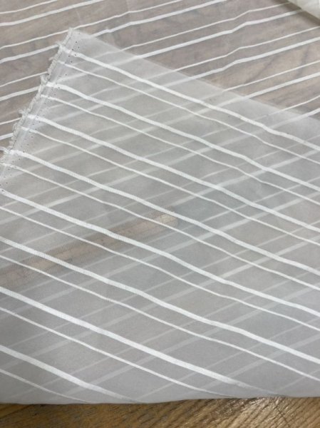 画像3: 生地:ポリエステル100%シアーボーダー(クリーム) (3)