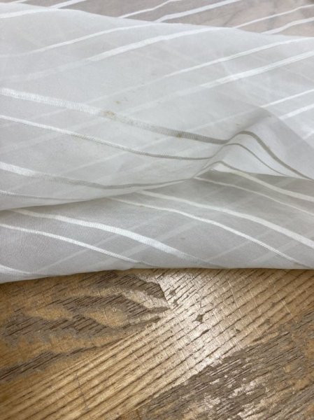 画像4: 生地:ポリエステル100%シアーボーダー(クリーム) (4)