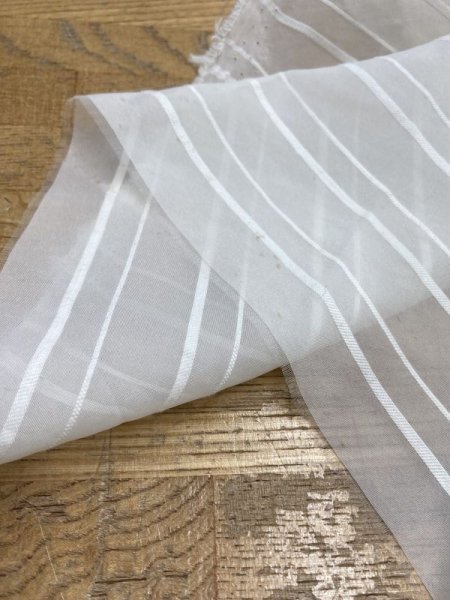 画像6: 生地:ポリエステル100%シアーボーダー(クリーム) (6)