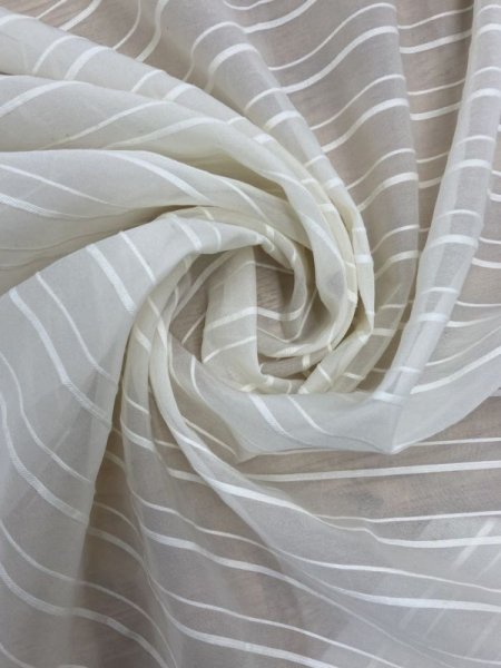 画像8: 生地:ポリエステル100%シアーボーダー(クリーム) (8)