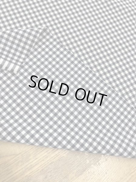 画像3: 生地:ギンガムチェック柄ポリエステルストレッチ(紺/白) (3)