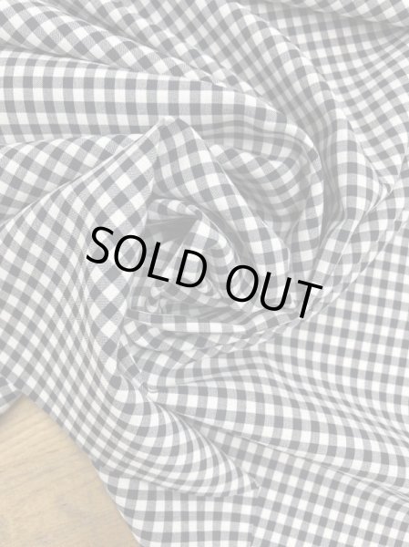 画像6: 生地:ギンガムチェック柄ポリエステルストレッチ(紺/白) (6)