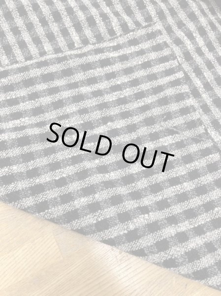 画像3: 生地:ポリウールチェック織りツイード(黒/生成) (3)