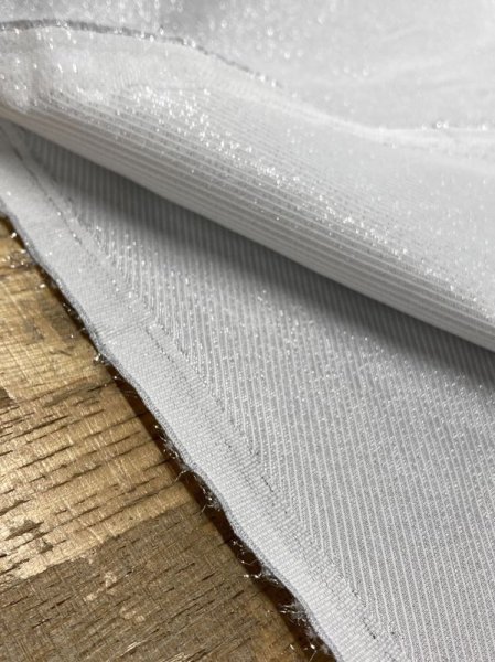 画像7: 生地:ポリ100%ラメ入り形状記憶(薄グレー) (7)