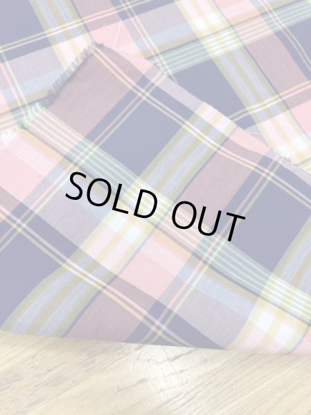 画像3: 生地:綿100%チェック柄プリント(紺/ピンク) (3)