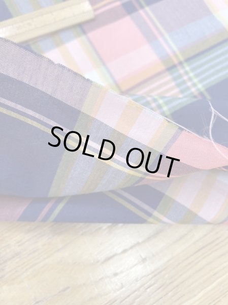 画像4: 生地:綿100%チェック柄プリント(紺/ピンク) (4)