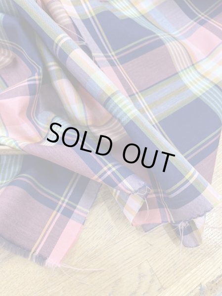 画像5: 生地:綿100%チェック柄プリント(紺/ピンク) (5)