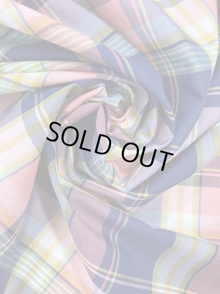 画像6: 生地:綿100%チェック柄プリント(紺/ピンク) (6)