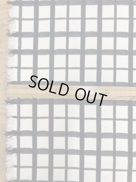 画像2: 生地：ポリ100％格子柄プリント（生成／黒） (2)