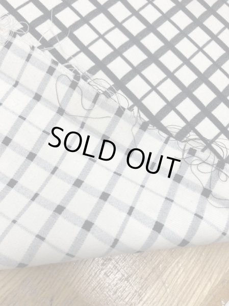 画像3: 生地：ポリ100％格子柄プリント（生成／黒） (3)