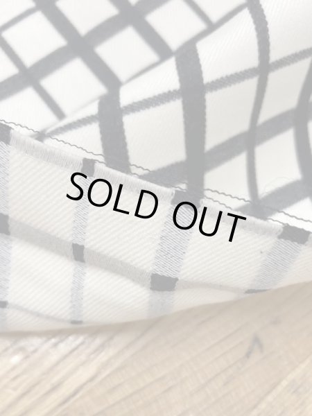 画像4: 生地：ポリ100％格子柄プリント（生成／黒） (4)